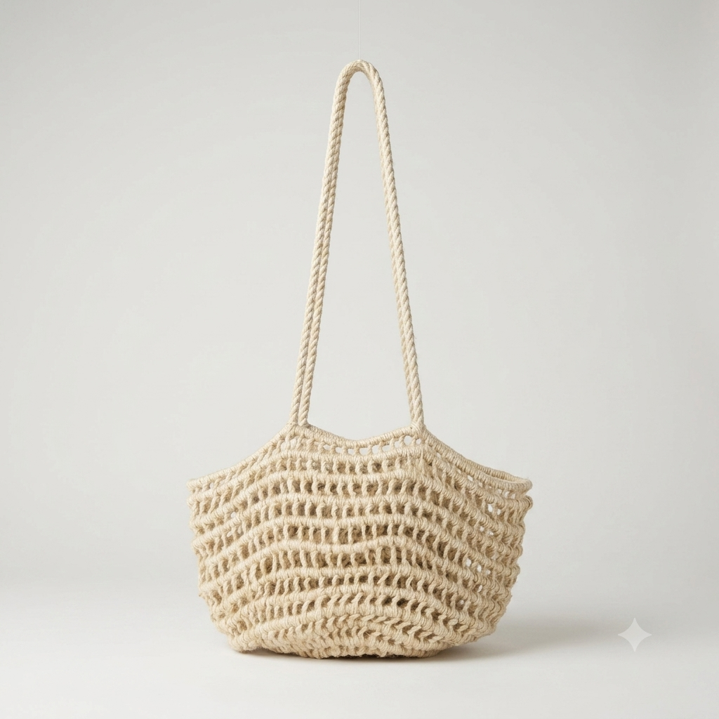 LUMI - Handgefertigte Gehäkelte Tote Bag