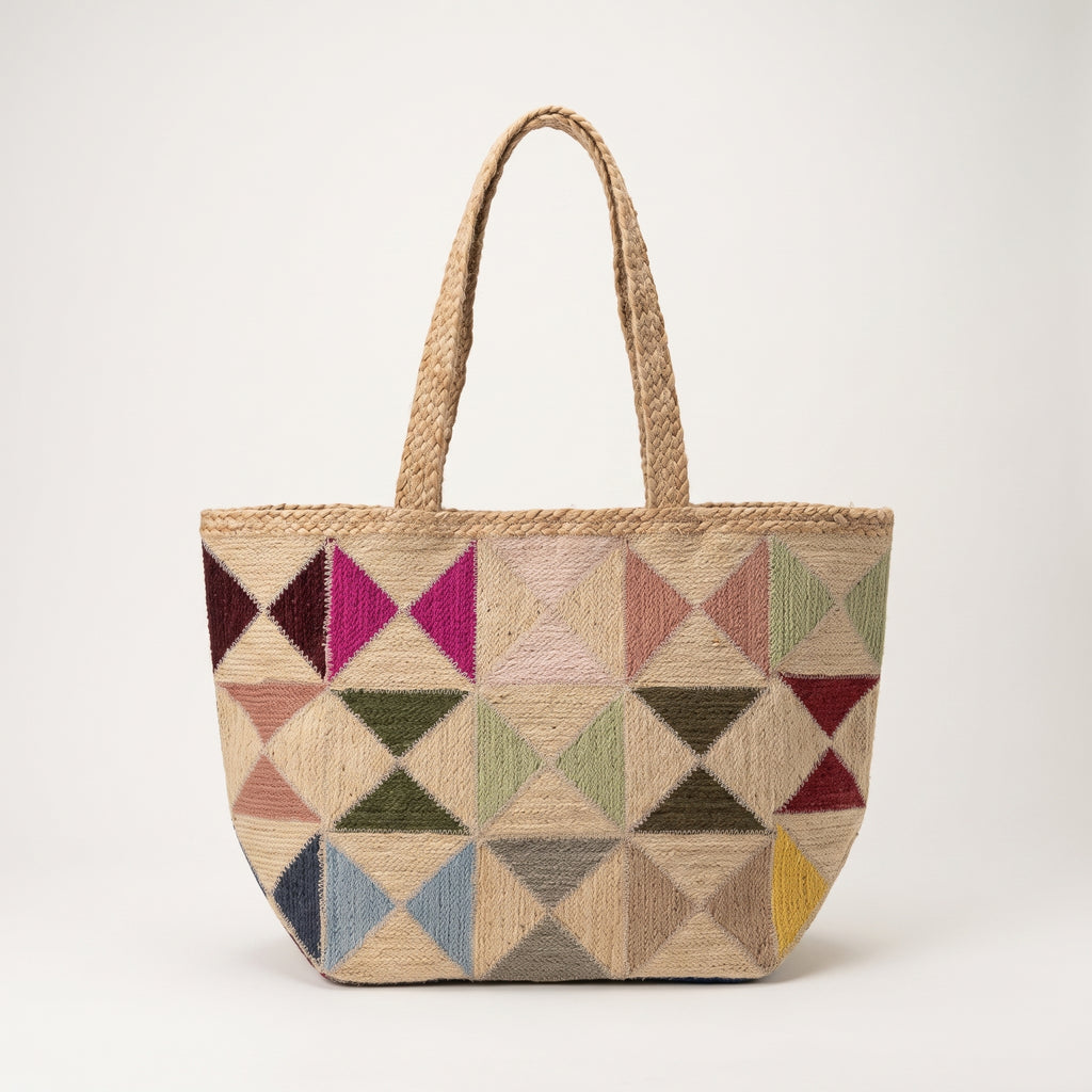 TALIA – Shopper mit geometrischem Mosaik-Design