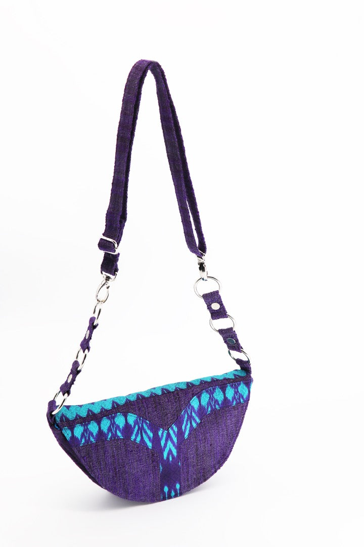 Handgewebte Crossbody Bag aus Baumwolle & Seide