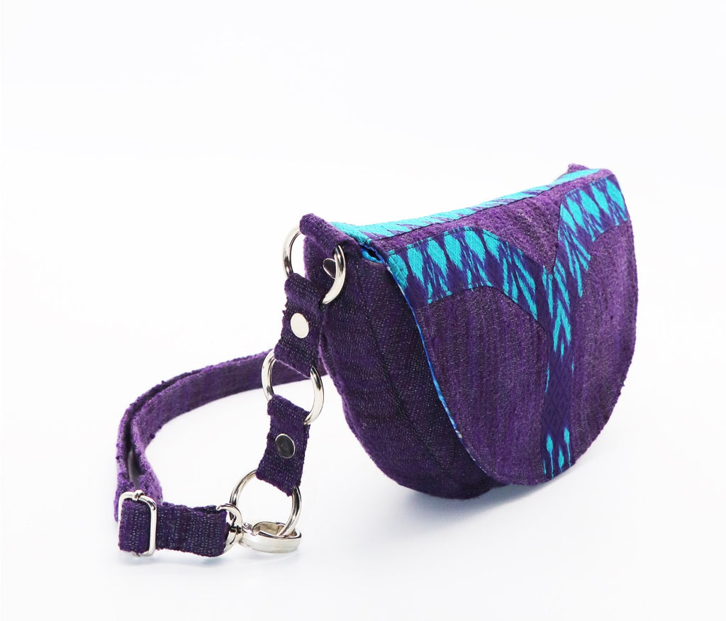 Handgewebte Crossbody Bag aus Baumwolle & Seide